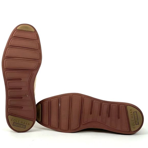 Cole Haan Grand.Øs Lunargrand Oxfords Mens 11 Tan Canvas Wingtip Brogues - Picture 6 of 10